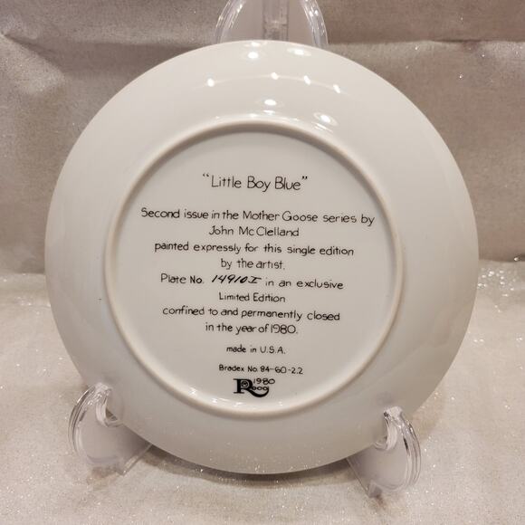 𝅺Knowles LIMITED EDITION "LITTLE BOY BLUE" COLLECTOR PLATE - Picture 2 of 2